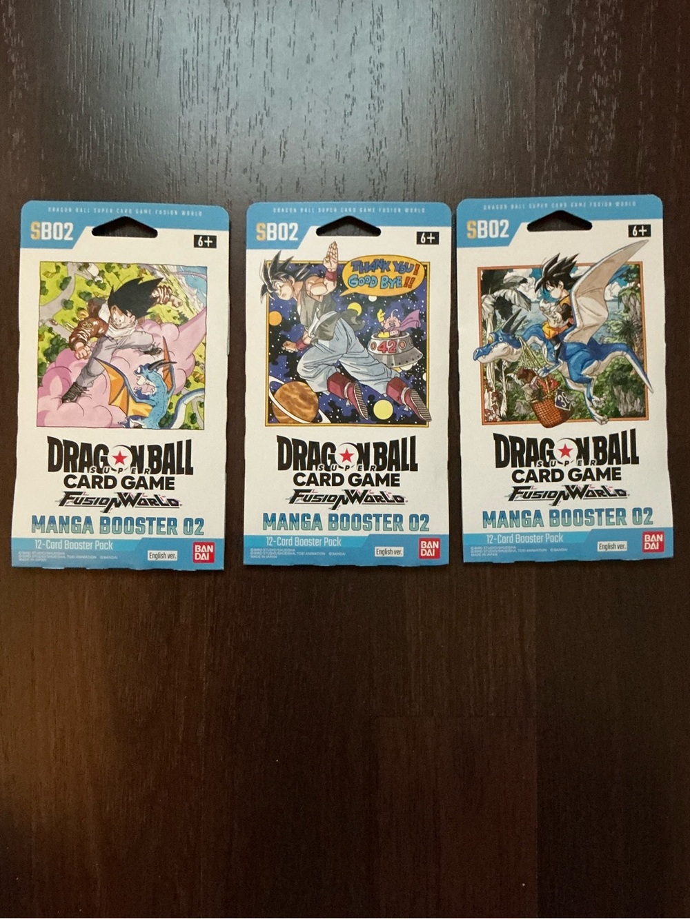 Dragon Ball Super  Card Game SB02 Manga Booster 02  Packs + Bonus Pack
